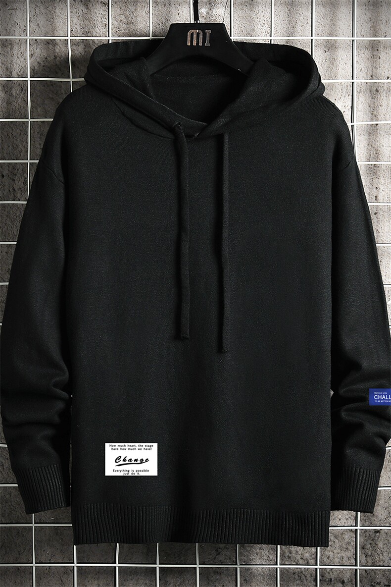 LM68062-P58加绒款-P68连帽毛衣男大码带帽针织衫男毛线衣网格,男装针织衫/毛衣,电商A040A