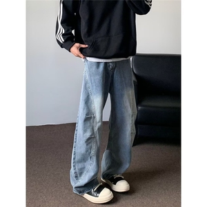 弯刀牛仔裤男士韩版潮流高街帅气百搭204冬季ins长裤RK2372-P47图片
