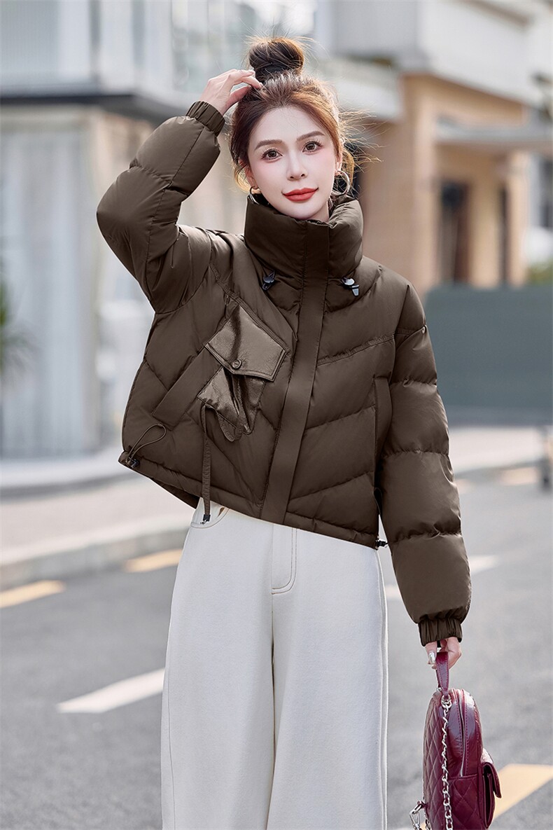 美拉德羽绒服女短款2025冬季新款超好看小个子白鸭绒外套滑雪服潮,女装羽绒服,意芙