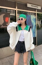 休闲时尚针织海军领后背刺绣重工艺外套好买，特，其它，时尚靓姿