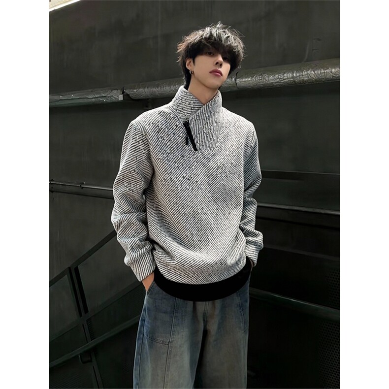 (有原版亮片)美式条纹交叉V领卫衣XZ514-2-HWY70-常规P25加绒P30，男装卫衣，星座514-2(原B239)