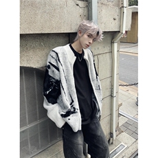 【有货】cleanfit撞色毛衣男高级痞帅开衫针织衫B06LL-特P68，男装针织衫/毛衣，星座1007（原301D）