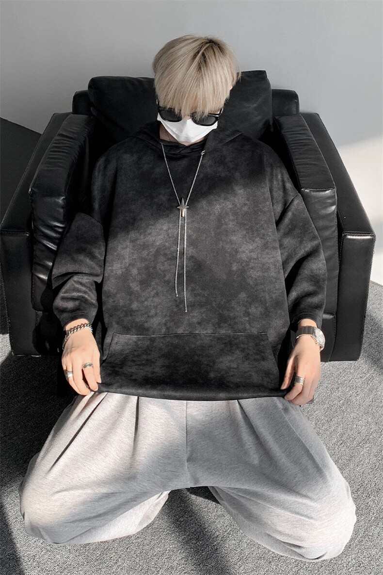 现货DX10116-特批42控78七分袖痞帅链条设计连帽短袖T恤大码男,男装T恤,电商A059