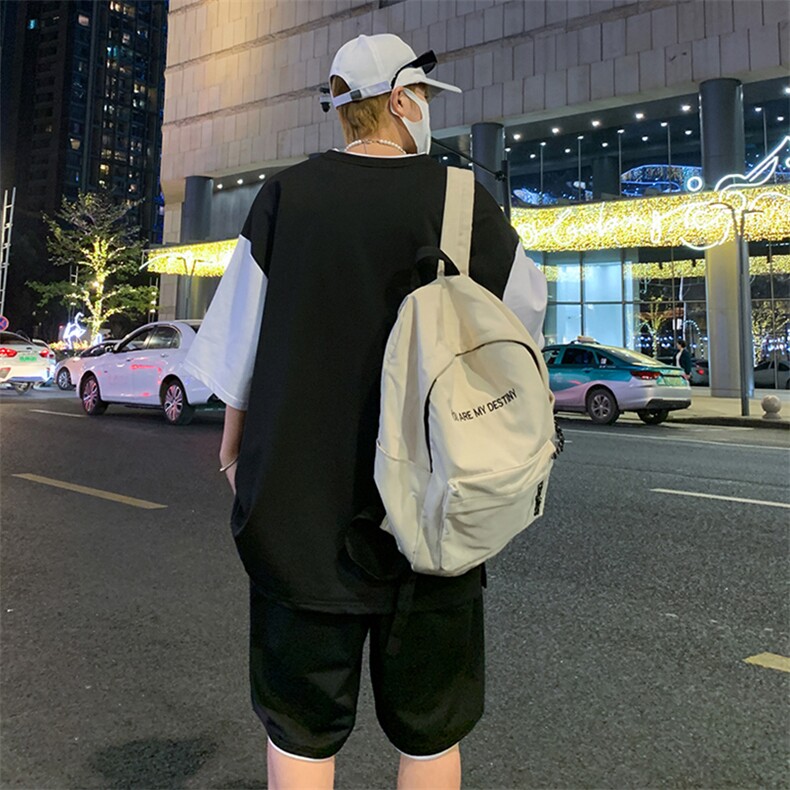 高品质夏季短袖T恤港风套装青少年纯棉潮流假男装DF317P65控89,男装休闲套装,电商A086
