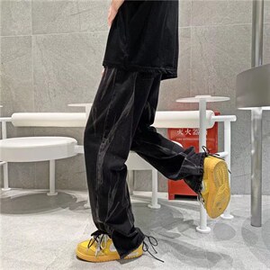 牛仔裤男秋季潮大码休闲裤子高街NT273P38图片