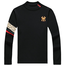 新款21男士冬季新款长袖半高领纯包芯纱针织衫休闲毛衣6627-P48，男装针织衫/毛衣，钱塘6003（原4033）