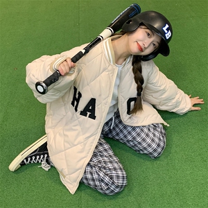 2021年新款棒球服外套女冬季棉服2021百搭ins棉衣棉女图片