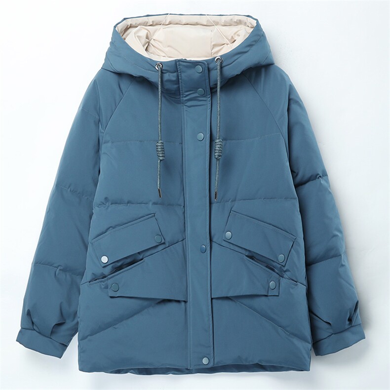 2020冬装新款时尚韩版连帽温暖舒适棉衣/棉服,女装棉衣/棉服,姿萝菲