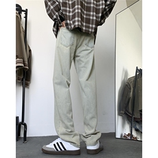 美式高街弹力直筒小脚牛仔裤男潮牌简约显高休闲裤G606/P55，男装牛仔裤，电商D202