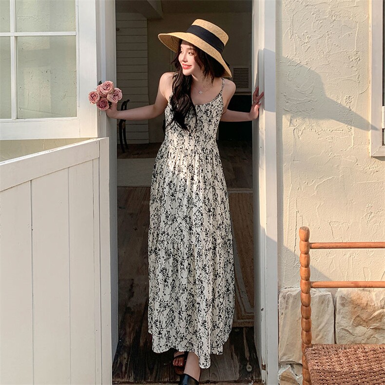 2024年夏季收腰休闲连衣裙时尚潮流，女装连衣裙，萌依族