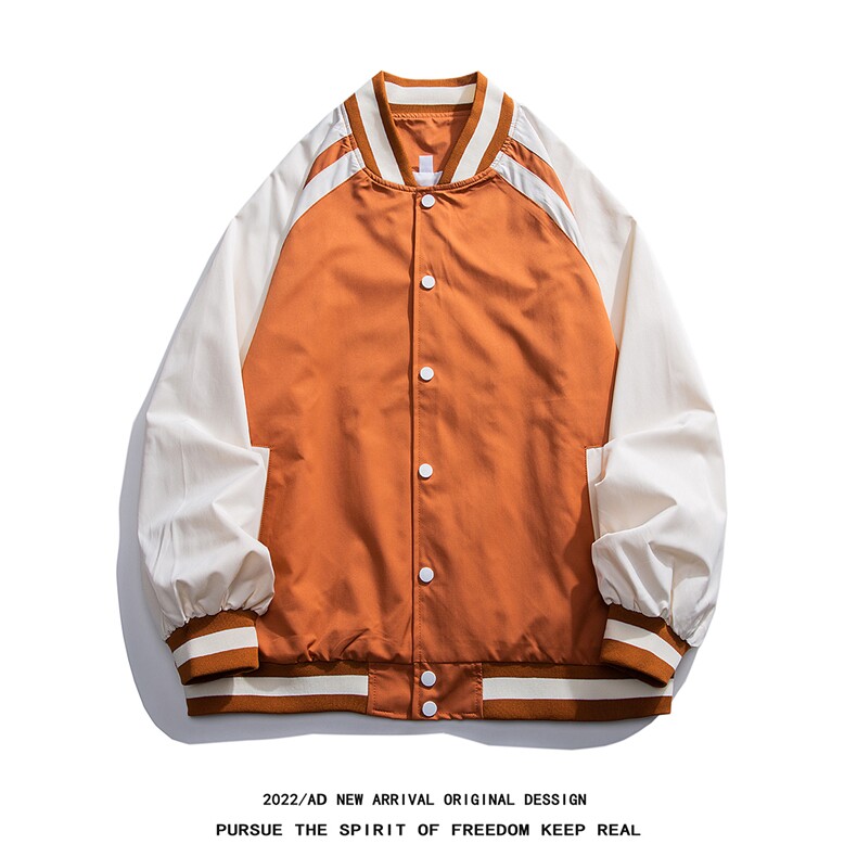 光板得物\唯品二开秋装插肩袖拼色棒球服夹克外套JK870P55,男装夹克,电商A247B