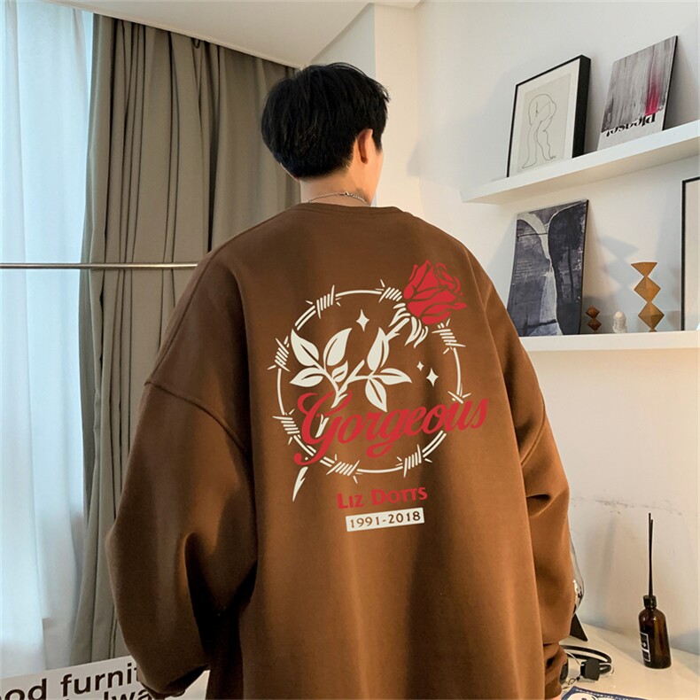 秋季新款320G华棉圆领卫衣面布棉WH508-P35控58,男装卫衣,电商B370