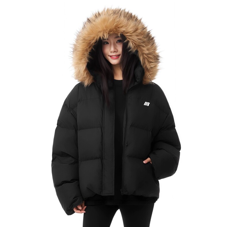 1506-1/M78411/P86冬季连帽面包服男外套可拆卸毛领短款,女装短外套,星座1506-1