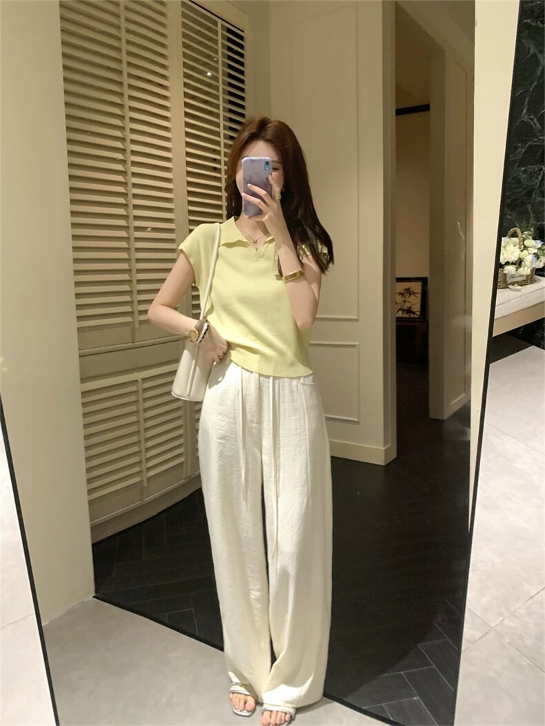 夏季新款简约四色亮片女polo衫宽松百搭显瘦时尚休闲上衣,女装T恤,沐策羊绒