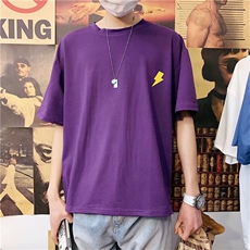 日系小清新五分袖T恤男女情侣装天气印花短袖恤衫INST631-P18，男装T恤，星座512-2