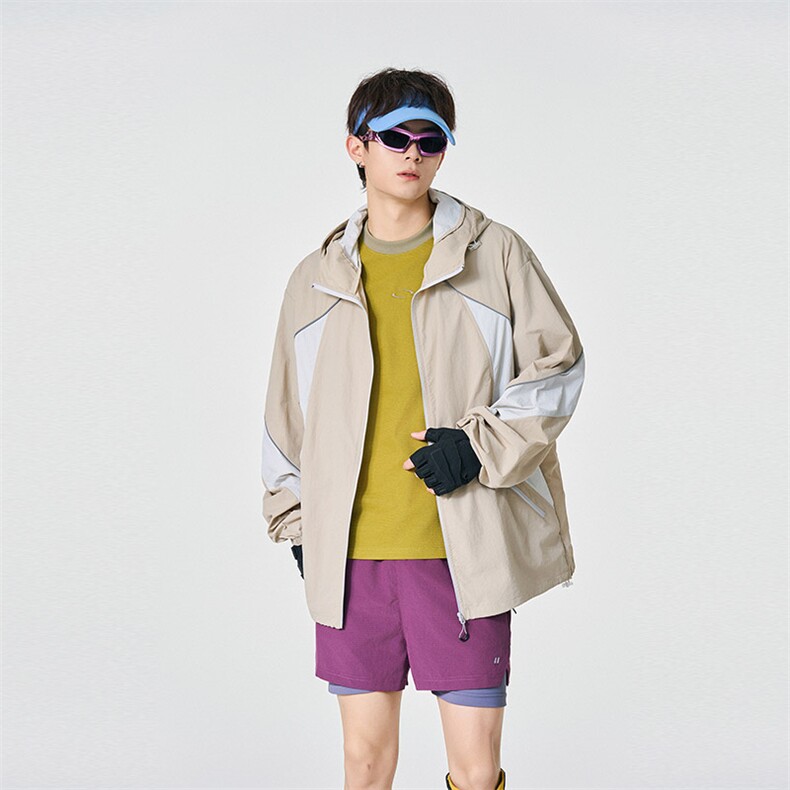 UPF50+有报告凉感轻薄透气宽松大码潮流防晒服DQC658-P48，男装防晒衣，电商B306