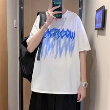 男圆领T恤宽松短袖链条短袖T222P28，男装T恤，星座1116-2