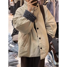 女风黑灰格子双面穿夹棉棉衣ZM0136-P115，男装棉衣，星座313A(原308A-2)