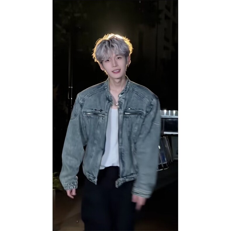 【加绒现货】DY2305-批80新款加绒牛仔外套男冬季美式短款夹克，男装工装外套，星座603-2