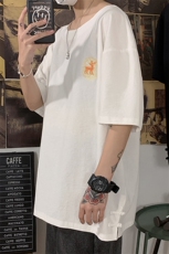 2024夏季新款风海报大码刺绣短袖T恤M-5XHT21241-特P20，男装T恤，电商A022