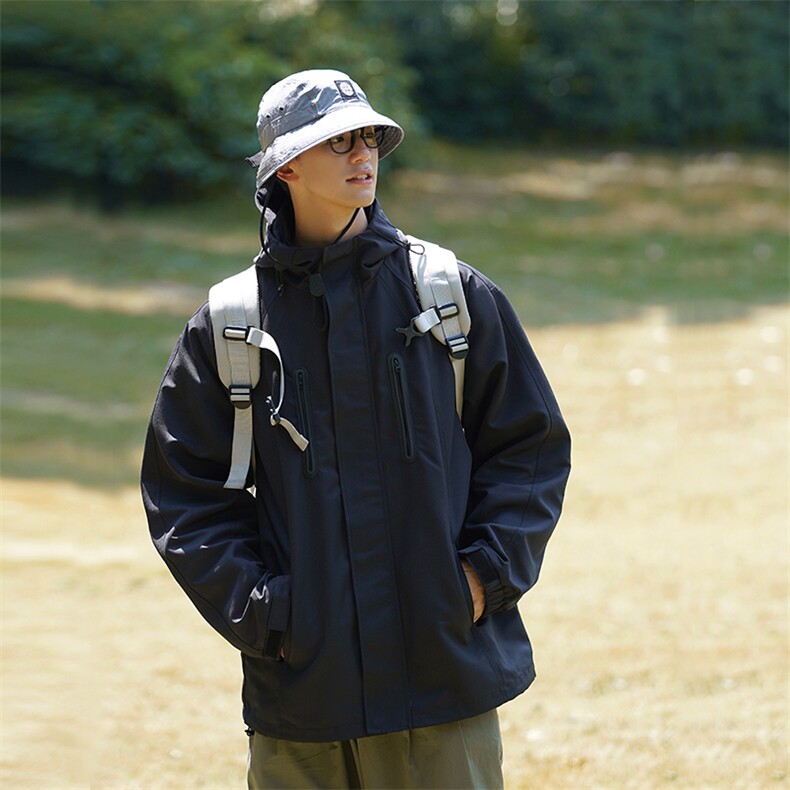 美式日系户外防水冲锋衣登山露营休闲夹克外套jk9183p138控168,男装夹克,电商A138B