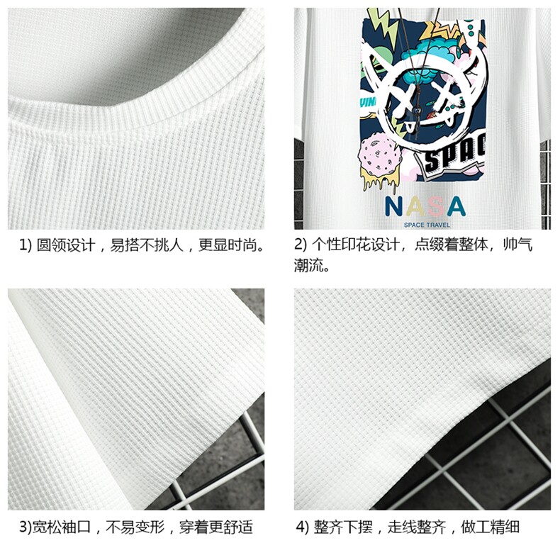 华夫格t恤男短袖男大码五分袖网格挂拍HT73275-P22,男装T恤,电商A040A