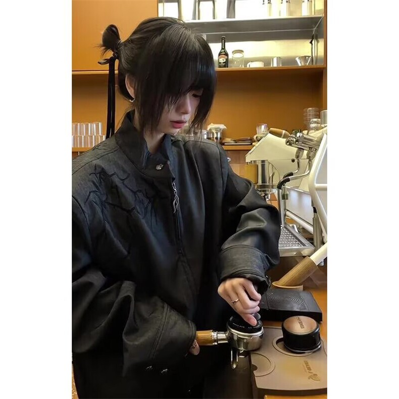 荆棘夹克外套立领机车皮衣棒球服JK961特P80,男装夹克,星座908-1