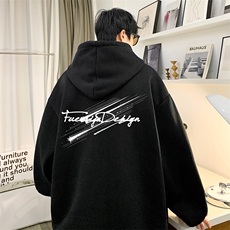 抖音得物二开现货供应春装重磅美式高街宽松连帽卫衣DL3003，男装卫衣，电商A486-1