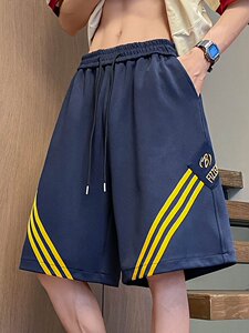 DK127短款男夏季新款外穿休闲宽松透气阔腿裤美式大码篮球运动裤图片