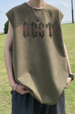 量大优可提供视频2024夏季美式麂皮绒背心D223A-BP2408-P18，男装背心/马甲，电商019-1