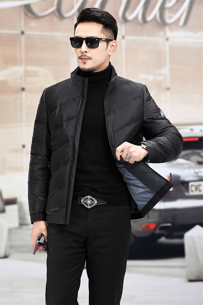 羽绒服男21年新款冬季短款外套厚款立领潮流衣服KCN7613-32-P215,男装羽绒服,电商B212（原钱塘6029）