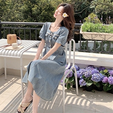 夏牛仔连衣裙，女装连衣裙，3200格调