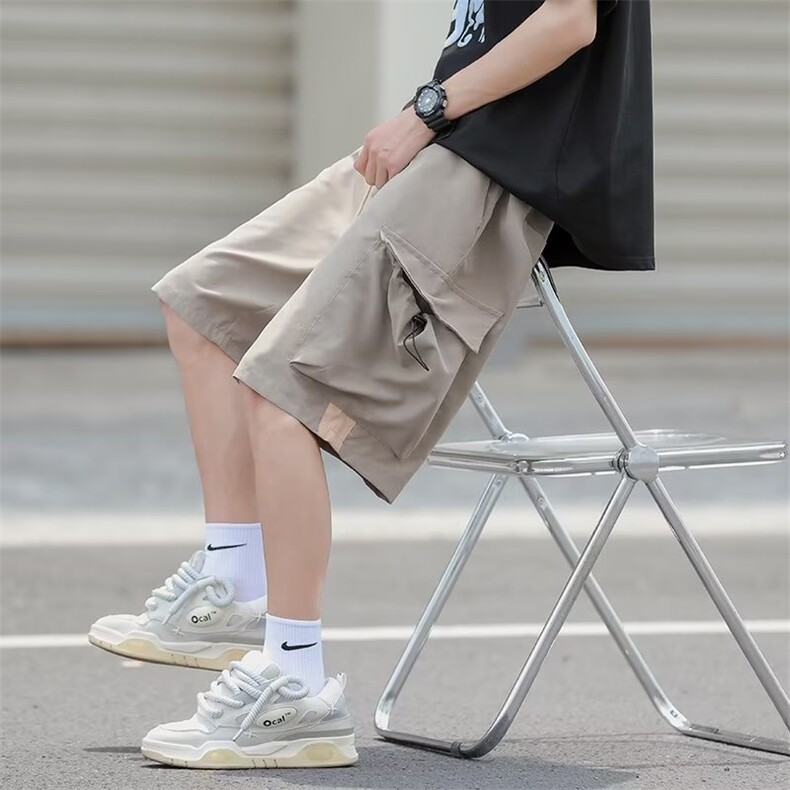 工装短裤男夏季运动休闲中裤夏天宽松五分裤子男款潮K4183-P30,男装牛仔裤,星座412