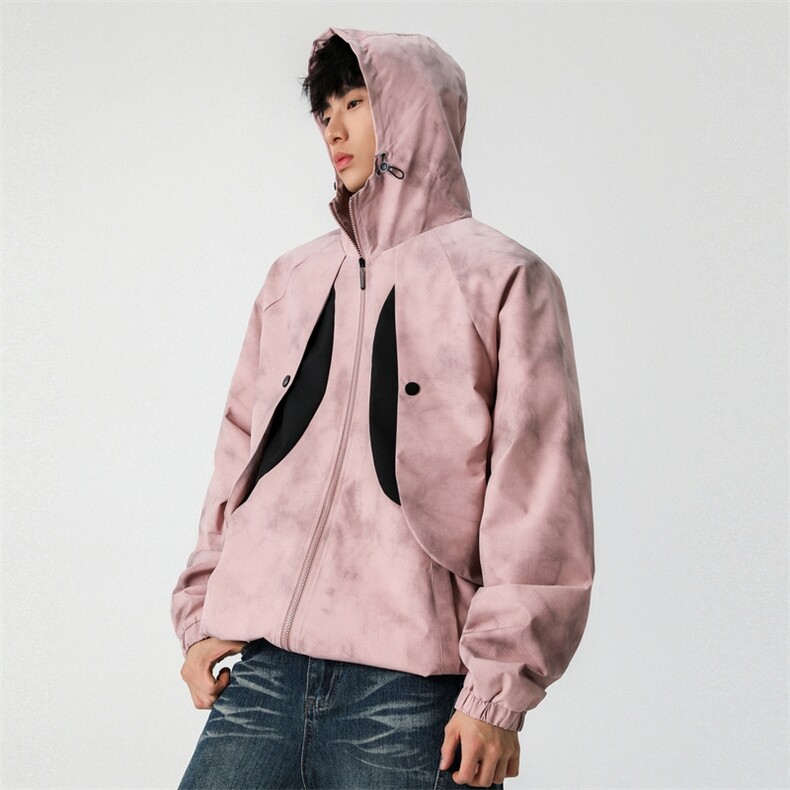 美式复古冲锋衣外套春季潮牌宽松休闲机车服夹克A406JK6005P78,男装夹克,星座309（原A406）