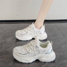 X4229-105韩版透气老爹鞋女ins学生休闲鞋女厚底跑步鞋女，男鞋休闲鞋，星座1407-3