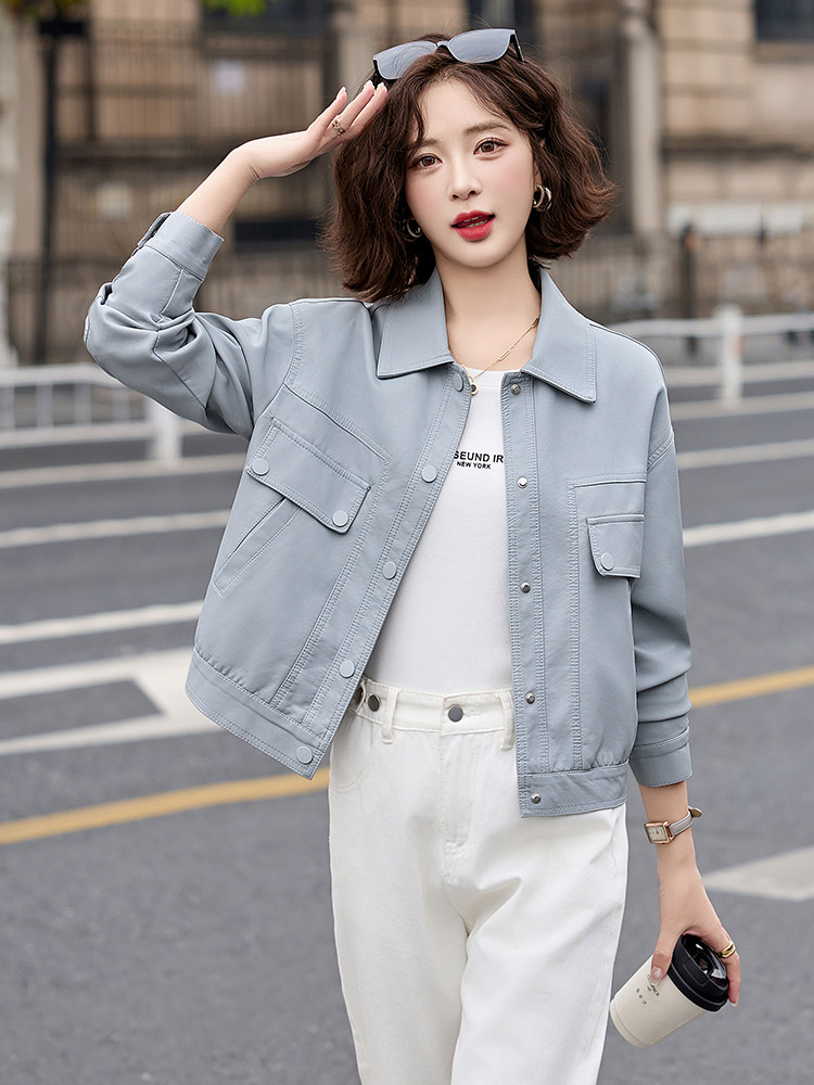 短款皮衣外套女春秋2025新款小个子酷飒气质休闲洋气PU皮夹克上衣,女装皮衣,臻衣坊
