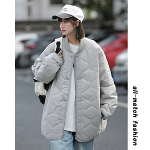 冬新港风重工刺绣棒球服中性风棉服oversize棉衣保暖外套M52-P145图片