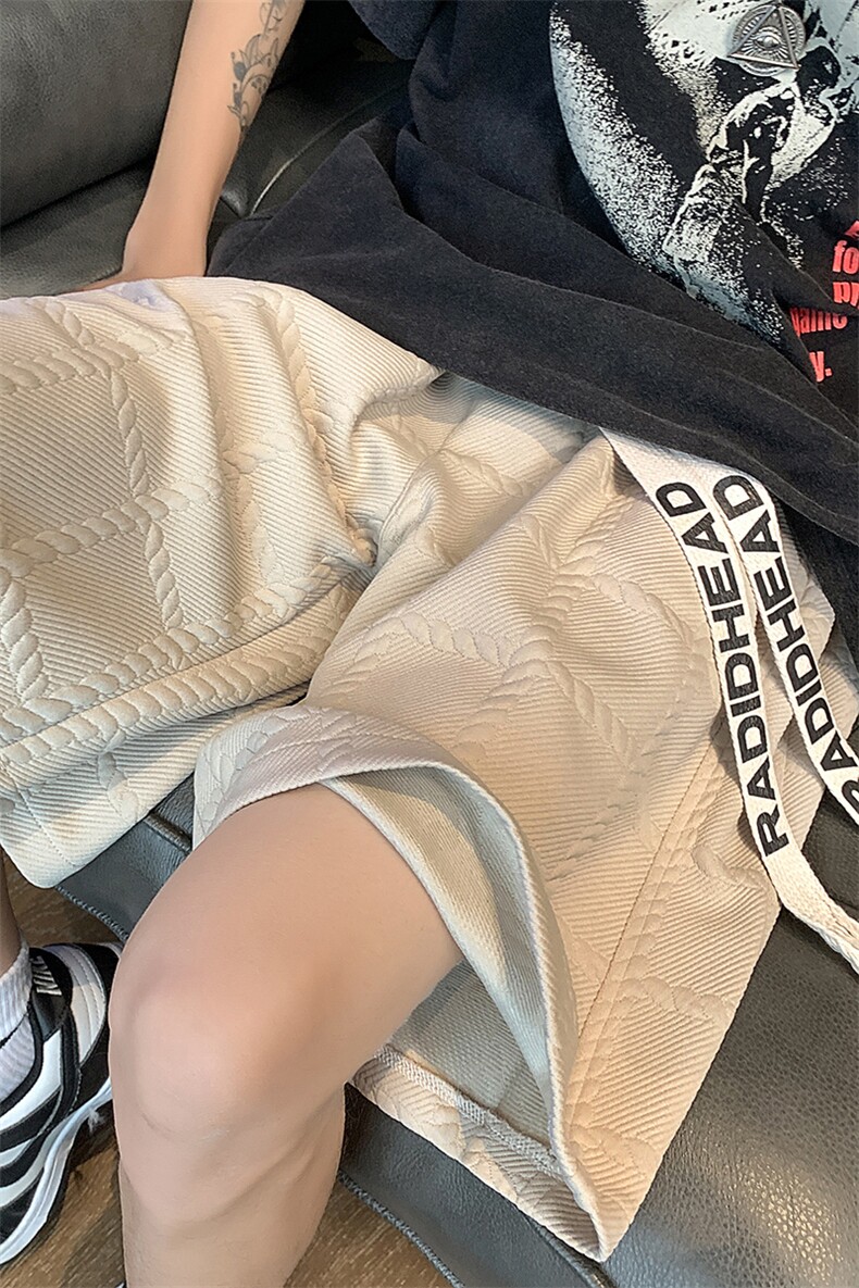 夏高街篮球华夫格短裤男肌理美式宽松休闲五分裤XZ514-2-1523-P38,男装牛仔裤,星座514-2(原B239)