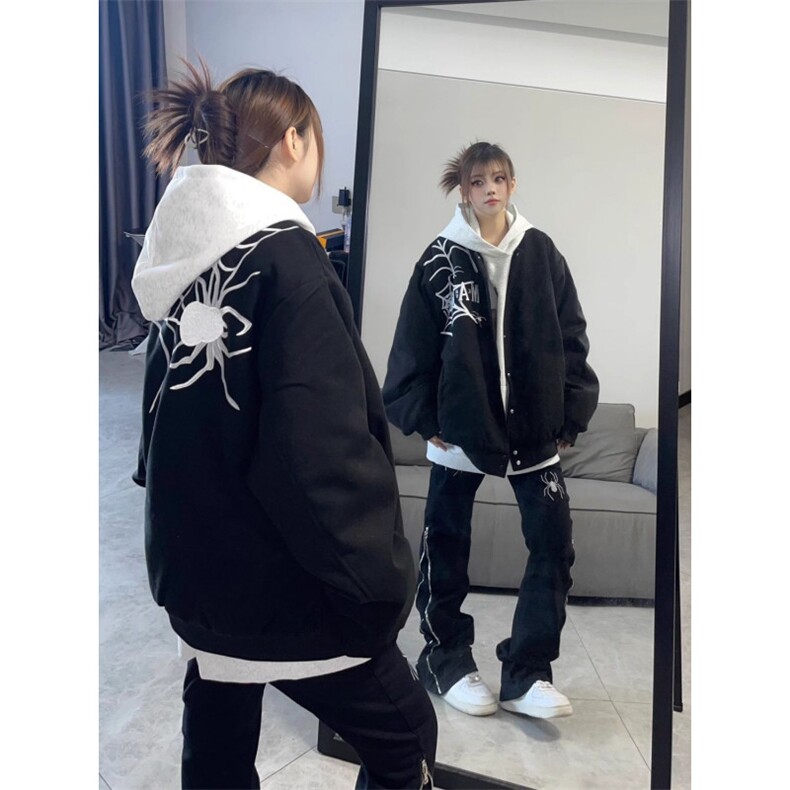 美式潮流春季户外穿高街棒球服外套男女情侣休闲百搭夹克,男装夹克,四季星座505