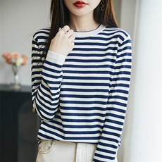 2025条纹卫衣百搭时尚简约，女装卫衣/绒衫，长今羊