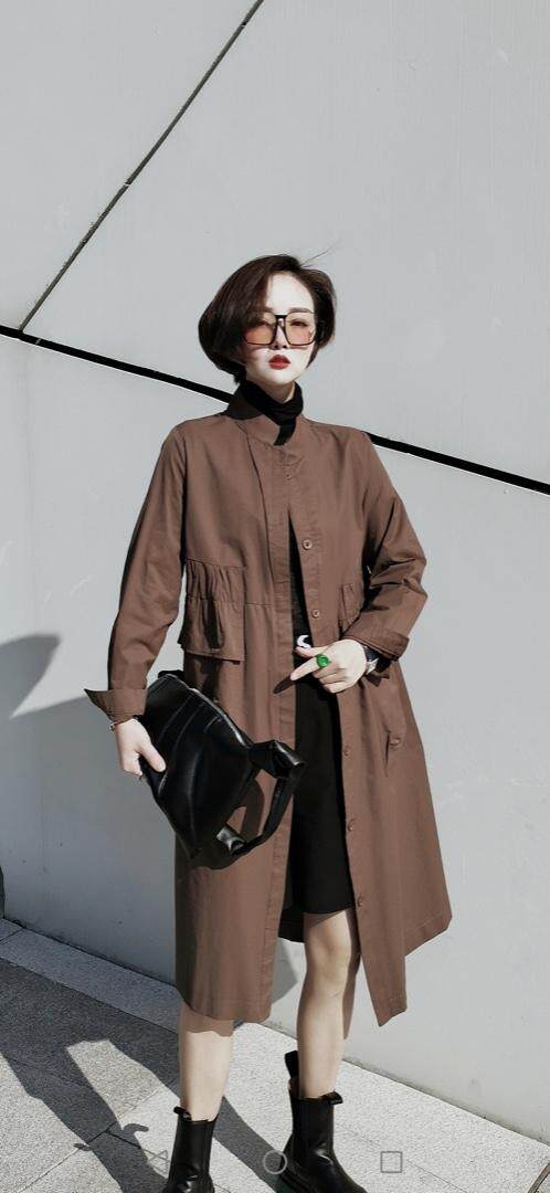 2022春季立领休闲风衣，女装风衣，芷箐伊苑