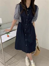 牛仔连衣裙，女装连衣裙，肆尔