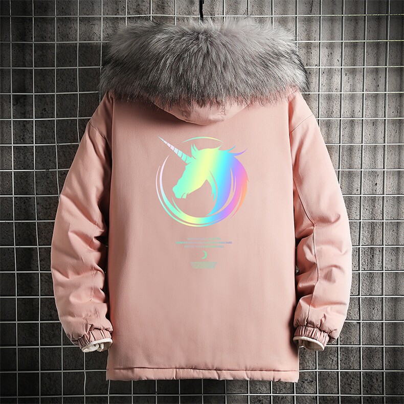MM48138-P130冬季大毛领棉衣男士大码加厚棉袄男棉服网格,男装棉衣,电商A040A