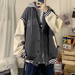棒球服外套男款春秋季韩版潮流撞色上衣学生夹克A068-MYJK16-TP55图片