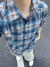 主推可谈可谈可谈CT25102批38现货款杭州货夏季短袖衬衫，男装衬衫，星座1004-6