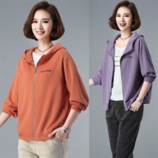 宽松连帽金属拉链卫衣外套女长袖春秋款，女装卫衣/绒衫，3200格调