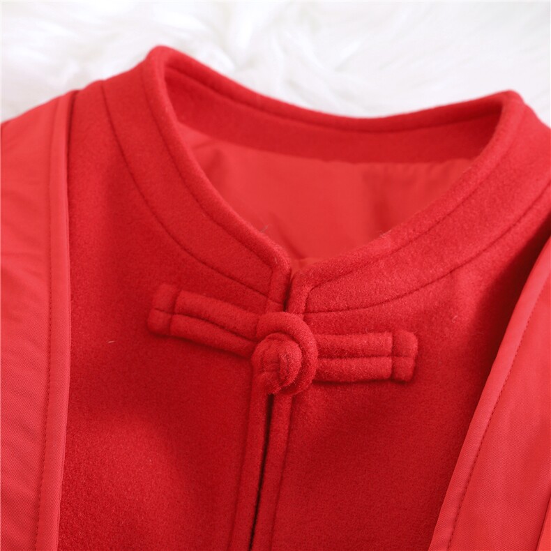 中式唐装男款冬季加厚风汉服青红色立领休闲外套A33-P158,男装棉衣,星座816A（原B366）