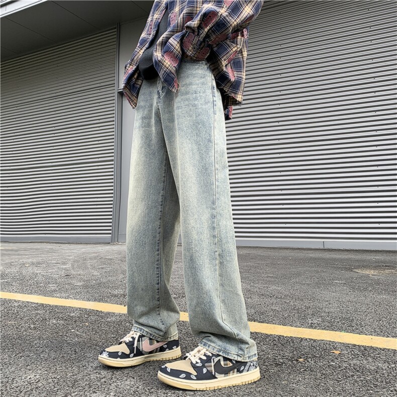 高街潮流痞帅直筒宽松百搭牛仔裤ZK838-P55,男装牛仔裤,星座313A(原308A-2)
