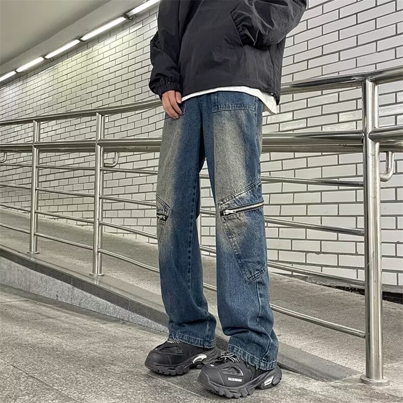 美式牛仔裤男款秋季长裤潮NK865P48,男装牛仔裤,星座1116-2