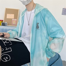 防晒服男夏季薄款宽松潮牌小熊外套青少年男生防晒衣潮W840-P32，男装夹克，星座512-2